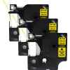 3 x Compatible Dymo D1 Label Tape 19mm Black on Yellow 45808 - 7 metres