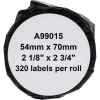 1 x Compatible Dymo LW Multi Purpose Labels 54mm x 70mm - 320 Labels SD99015 S0722440