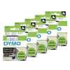 5 x Genuine Dymo D1 Label Tape 9mm Blue on White 40914 - 7 metres