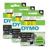 3 x Genuine Dymo D1 Label Tape 9mm Black on Yellow 40918 - 7 metres