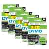 5 x Genuine Dymo D1 Label Tape 9mm Black on Yellow 40918 - 7 metres