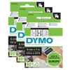 3 x Genuine Dymo D1 Label Tape 6mm Black on White 43613 - 7 metres