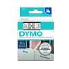 1 x Genuine Dymo D1 Label Tape 12mm Black on White 45013 - 7 metres