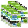 10 x Genuine Dymo D1 Label Tape 12mm Black on Blue 45016 - 7 metres