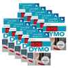 10 x Genuine Dymo D1 Label Tape 12mm Black on Red 45017 - 7 metres