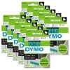 10 x Genuine Dymo D1 Label Tape 12mm Black on Green 45019 - 7 metres