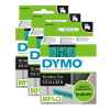 3 x Genuine Dymo D1 Label Tape 12mm Black on Green 45019 - 7 metres