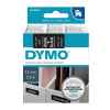 1 x Genuine Dymo D1 Label Tape 12mm White on Black 45021 - 7 metres