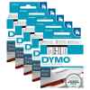 5 x Genuine Dymo D1 Label Tape 19mm Black on Clear 45800 - 7 metres