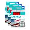 3 x Genuine Dymo D1 Label Tape 19mm Black on Red 45807 - 7 metres