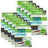 10 x Genuine Dymo D1 Label Tape 19mm Black on Green 45809 - 7 metres