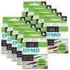 10 x Genuine Dymo D1 Label Tape 19mm White on Black 45811 - 7 metres