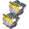 10 Pack Compatible Brother LC-133 Ink Cartridge Set (4BK,2C,2M,2Y)