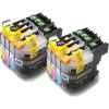 8 Pack Compatible Brother LC-137XL LC-135XL Ink Cartridge Set (2BK,2C,2M,2Y)