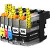 5 Pack Compatible Brother LC-233 Ink Cartridge Set (2BK,1C,1M,1Y)