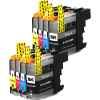 8 Pack Compatible Brother LC-233 Ink Cartridge Set (2BK,2C,2M,2Y)