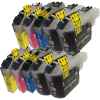 10 Pack Compatible Brother LC-237XL LC-235XL Ink Cartridge Set (4BK,2C,2M,2Y)