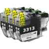 3 x Compatible Brother LC-3313 Black Ink Cartridge LC-3313BK