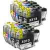 10 Pack Compatible Brother LC-3313 Ink Cartridge Set (4BK,2C,2M,2Y)