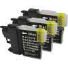 3 x Compatible Brother LC-38 Black Ink Cartridge LC-38BK