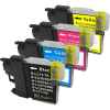 4 Pack Compatible Brother LC-38 Ink Cartridge Set (1BK,1C,1M.1Y)