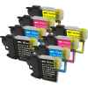 8 Pack Compatible Brother LC-38 Ink Cartridge Set (2BK,2C,2M,2Y)