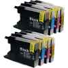 8 Pack Compatible Brother LC-73 Ink Cartridge Set (2BK,2C,2M,2Y)