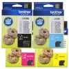 4 Pack Genuine Brother LC-233 Ink Cartridge Set (1BK,1C,1M,1Y)