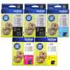 5 Pack Genuine Brother LC-233 Ink Cartridge Set (2BK,1C,1M,1Y)