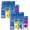 10 Pack Genuine Brother LC-37 Ink Cartridge Set (4BK,2C,2M,2Y)