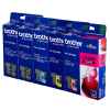 5 Pack Genuine Brother LC-38 Ink Cartridge Set (2BK,1C,1M,1Y)