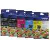 5 Pack Genuine Brother LC-40 Ink Cartridge Set (2BK,1C,1M,1Y)