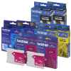 8 Pack Genuine Brother LC-57 Ink Cartridge Set (2BK,2C,2M,2Y)