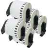 5 x Compatible Brother DK-22251 Black/Red on White Paper Tape Roll - 62mm x 15.24m - Continuous Length