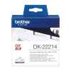 1 x Genuine Brother DK-22214 White Paper Tape Roll - 12mm x 30.48m - Continuous Length