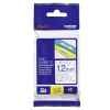 1 x Genuine Brother TZe-133 12mm Blue on Clear Laminated Tape 8 metres