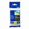 1 x Genuine Brother TZe-355 24mm White on Black Laminated Tape 8 metres