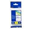 1 x Genuine Brother TZe-555 24mm White on Blue Laminated Tape 8 metres