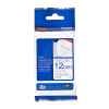 1 x Genuine Brother TZe-FA3 12mm Blue on White Fabric Non Laminated Tape 3 metres