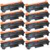 10 x Compatible Brother TN-2450 Toner Cartridge High Yield - With CHIP