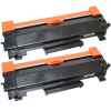 2 x Compatible Brother TN-2450 Toner Cartridge High Yield - With CHIP