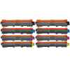 2 Lots of 4 Pack Compatible Brother TN-251 & TN-255 Toner Cartridge Set