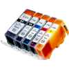 5 Pack Compatible Canon PGI-525 CLI-526 Ink Cartridge Set (1BK,1PBK,1C,1M,1Y)