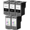 5 Pack Compatible Canon PG-40 CL-41 Ink Cartridge Set (3BK,2C)