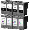 8 Pack Compatible Canon PG-40 CL-41 Ink Cartridge Set (4BK,4C)