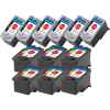 12 Pack Compatible Canon PG-510 CL-511 Ink Cartridge Set (6BK,6C)