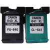 2 Pack Compatible Canon PG-640XL CL-641XL Ink Cartridge Set (1BK,1C)