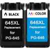 2 Pack Compatible Canon PG-645XL CL-646XL Ink Cartridge Set (1BK,1C)