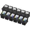 12 Pack Compatible Canon PG-660XL CL-661XL Ink Cartridge Set (6BK,6C)