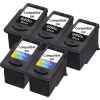 5 Pack Compatible Canon PG-660XL CL-661XL Ink Cartridge Set (3BK,2C)